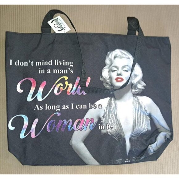 Woman Marilyn Monroe Tote Bag Purse Large Shoulder Shopping Gift Photo New NWT - Picture 3 of 4